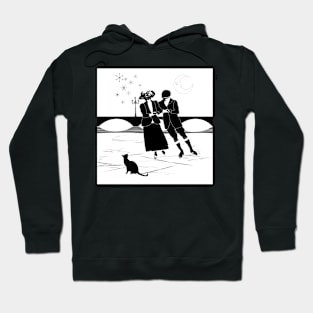 cat skaters monochrome Hoodie